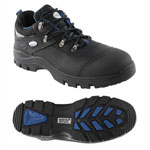 Sicherheitsschuhe Fu�schutz S3 WORTEC RUSTY Halbschuh, schwarz-blau, Reflexeins�tze,
