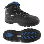 Sicherheitsschuhe Fu�schutz S3 WORTEC ROCKY Stiefel, schwarz-blau, Reflexeins�tze,