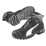 Sicherheitsschuhe Fu�schutz S3 HRO PUMA Stiefel, Farbe: schwarz-wei�, m. Kunststoffkappe,
