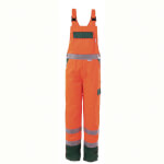Warnschutzkleidung Warnschutzhosen PLANAM Warnschutz-Latzhose, orange-gr�n
