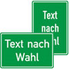 Textschilder - Grundfarbe gr�n, Schrift wei�