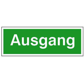 Rettungsschild - nachleuchtend Ausgang