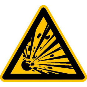 Warnschild Warnung vor explosionsgefhrlichen Stoffen
