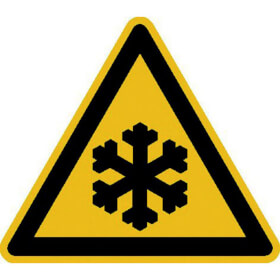 Warnschild Warnung vor K�lte
