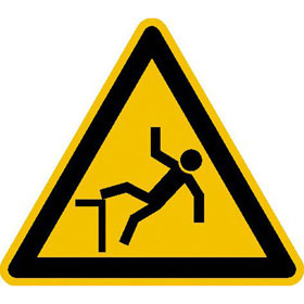 Warnschild Warnung vor Absturzgefahr