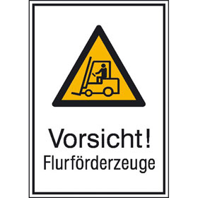 Warn-Kombischild Vorsicht! Flurf�rderzeuge