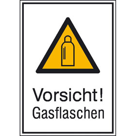 Warn-Kombischild Vorsicht! Gasflaschen!