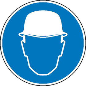 Gebotsschild Schutzhelm benutzen