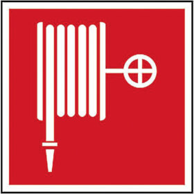 Brandschutzschild - nachleuchtend L�schschlauch