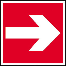 Brandschutzschild Richtungspfeil rechts/links