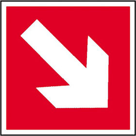 Brandschutzschild - nachleuchtend Richtungsangabe