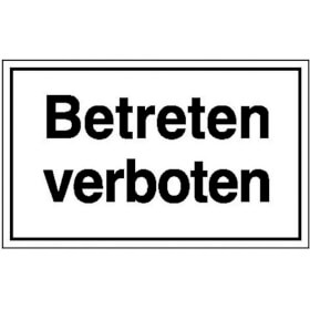 Hinweisschild zur Betriebskennzeichnung Betreten verboten