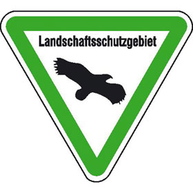 Hinweisschild f�r Wald- und Freizeitanlagen Landschaftsschutzgebiet