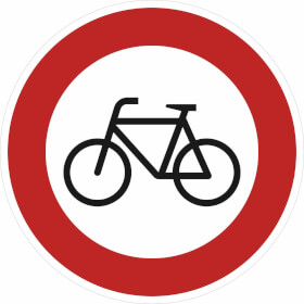 Verkehrsschild nach StVO - Nr. 254 Verbot f�r Radfahrer