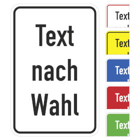 Individuell gefertigtes Aluminiumschild erhaben geprgt mit Text nach Wahl, max. 3 Zeilen mit jeweils 10 Zeichen