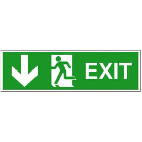 Rettungsschild - nachleuchtend Symbol: Notausgang