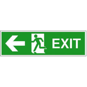 Rettungsschild - nachleuchtend Symbol: Rettungsweg links