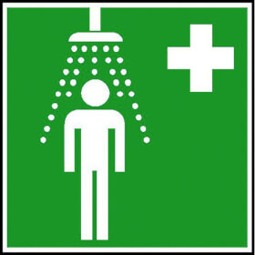 Rettungsschild Notdusche
