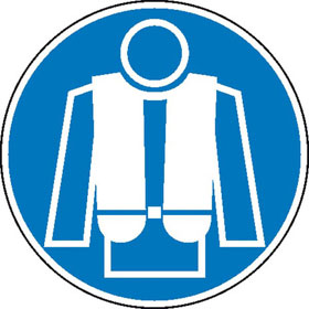 Gebotsschild Rettungsweste anlegen