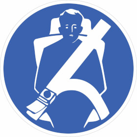 Gebotsschild Sicherheitsgurt anlegen