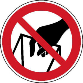 Verbotsschild Nicht in die Sch�ttung greifen