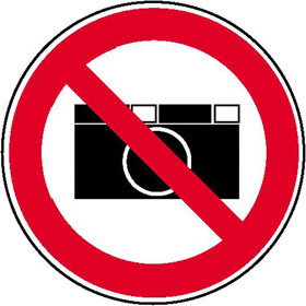 Verbotsschild Fotografierverbot