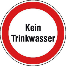 Hinweisschild zur Betriebskennzeichnung Kein Trinkwasser