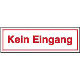 Hinweisschild zur Betriebskennzeichnung Kein Eingang