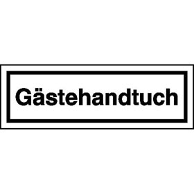 Hinweisschild f�r Gastst�tten, Pensionen, Hotels G�stehandtuch