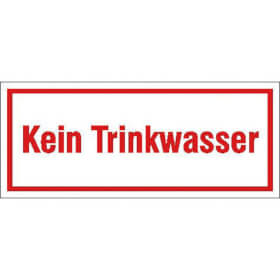 Hinweisschild zur Betriebskennzeichnung Kein Trinkwasser