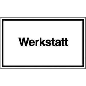Hinweisschild zur Betriebskennzeichnung Werkstatt