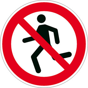 Verbotsschild Laufen verboten