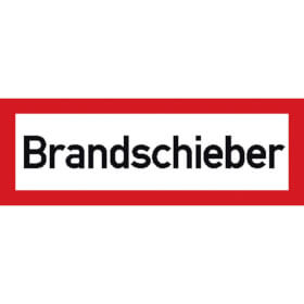 Hinweisschild f�r den Brandschutz Brandschieber
