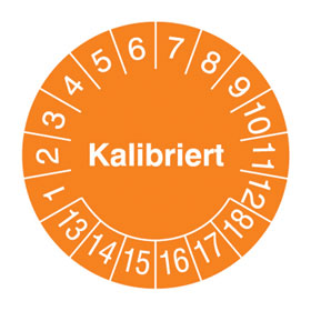 Pr�fplaketten - Kalibriert in Jahresfarbe