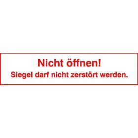 Sicherheitssiegel - Nicht �ffnen! Siegel darf nicht zerst�rt werden