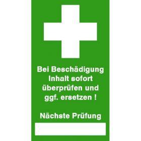 Pr�fsiegel - Erste Hilfe aus Dokumentenfolie, 9 St�ck auf Bogen