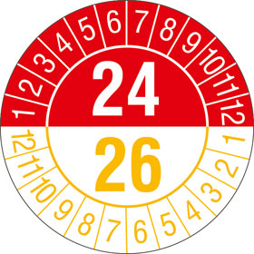 Prfplakette 2 - Jahresplakette mit 2 - stelliger Jahreszahl