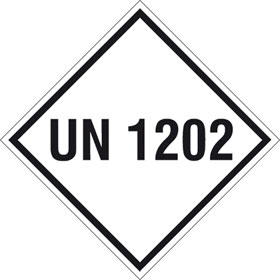 UN 1202 auf Rolle Einzeletiketten, selbstklebende PE-Folie
