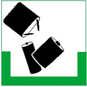 RESIGN / Symbolschild Batterien