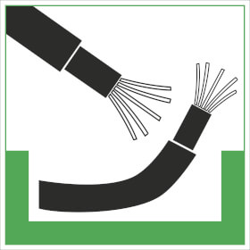 RESIGN / Symbolschild Kabel