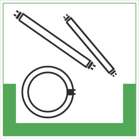 RESIGN / Symbolschild Leuchtstoffr�hren