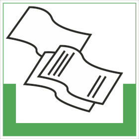 RESIGN / Symbolschild Papier