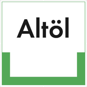 RESIGN / Textschild Alt�l
