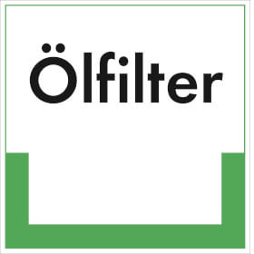 RESIGN / Textschild �lfilter