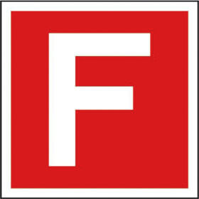Brandschutzschild F-Schild (Nur in der Schweiz g�ltig!)