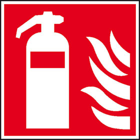 Internationale Brandschutzkennzeichnung EverGlow Aluschild, Symbol: Feuerl�scher