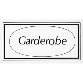 Textschilder zur Raumkennzeichnung Garderobe