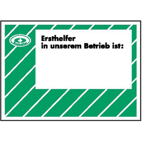 Sicherheitsaushang Ersthelfer in unserem Betrieb