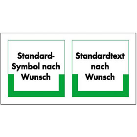 Abfallkennzeichnung - Individuelles Hinweisschild mit 2 Folienschildern 20, 0 x 20, 0 cm