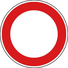 Verkehrsschild nach StVO - Nr. 250 Verbot f�r Fahrzeuge aller Art